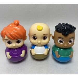 CoComelon Wobble Toy Figure Wobbly Colorful Chunky 2022 JJ & Friends Lot of 3